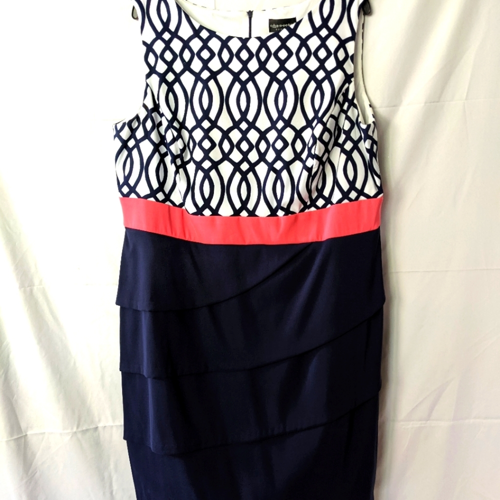 Plus Size Navy Blue and White Dress Size 18W